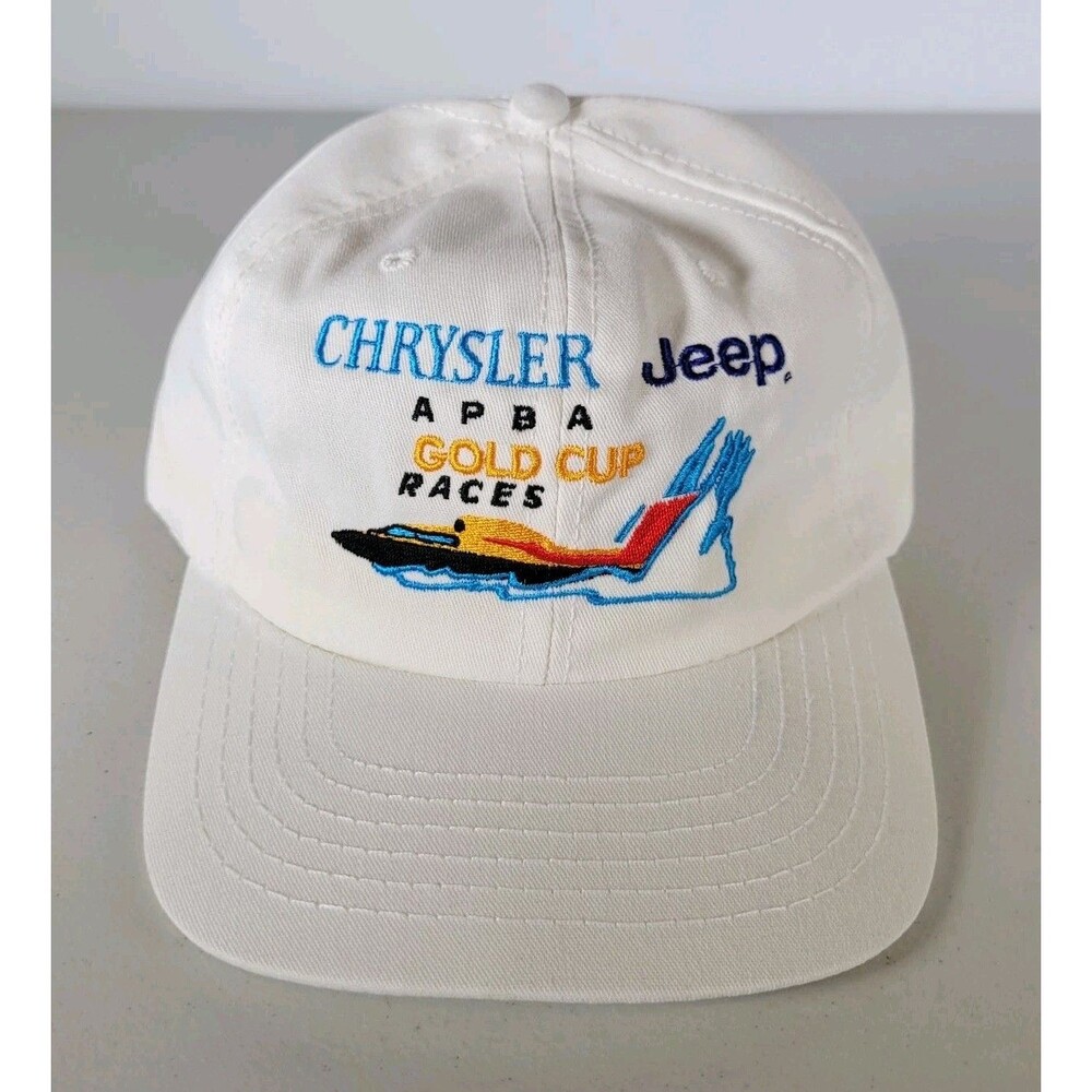 VTG Chrysler Jeep APBA Gold Cup Races Strapback Hat Cap Made In USA Hydroplane